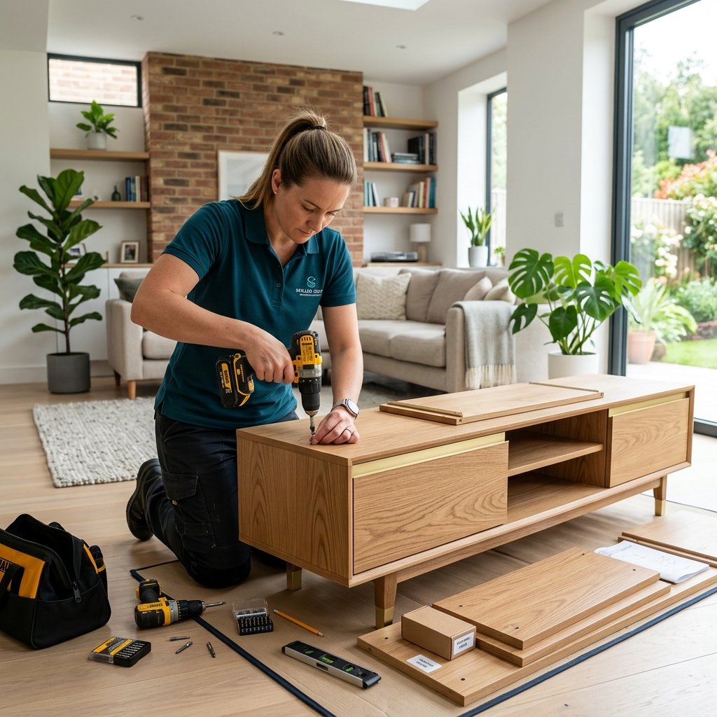 Furniture assembly with proper tools